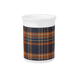 Rustic Christmas/winter plaid   Beverage Pitcher