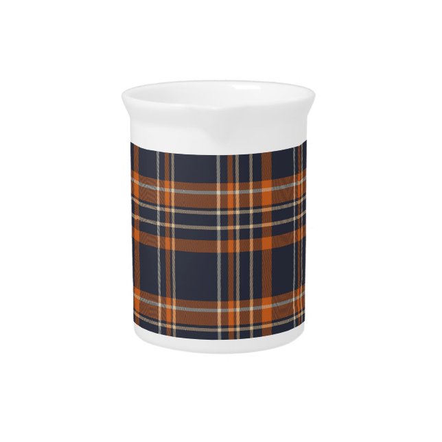 Rustic Christmas/winter plaid   Beverage Pitcher (Front)