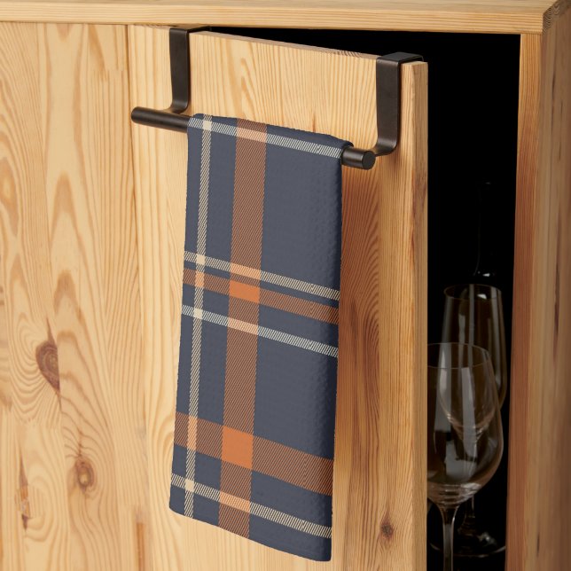 Rustic Christmas/winter plaid   Kitchen Towel (Thirds Fold)