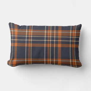 Rustic Christmas/winter plaid Lumbar Pillow