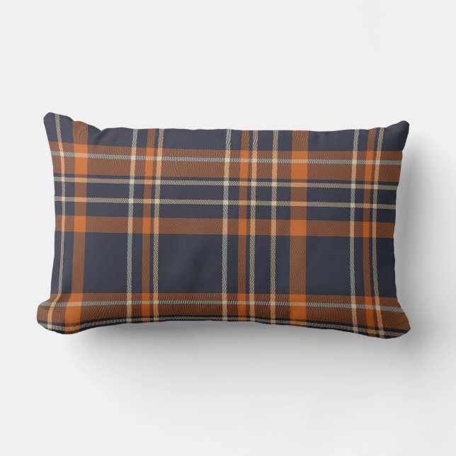 Rustic Christmas/winter plaid   Lumbar Pillow (Front)