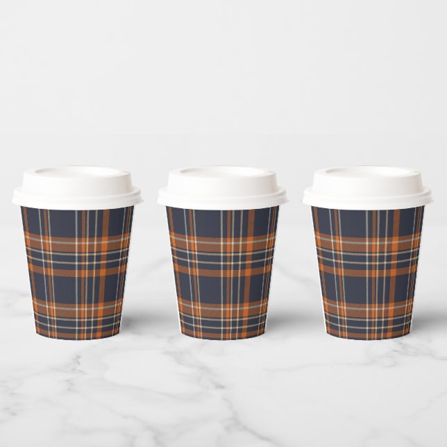 Rustic Christmas/winter plaid  Paper Cups (Multi)