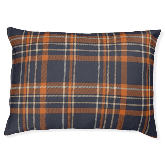 Rustic Christmas/winter plaid Pet Bed (Front)