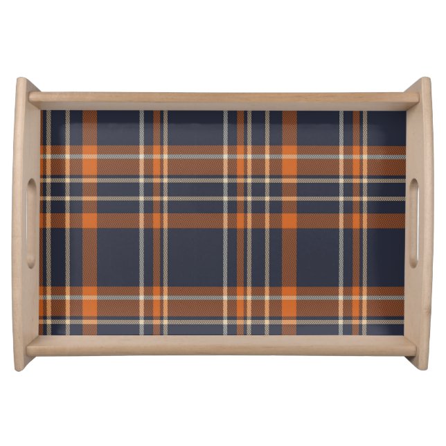 Rustic Christmas/winter plaid  Serving Tray (Front)