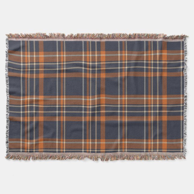 Rustic Christmas/winter plaid Throw Blanket (Front)
