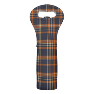 Rustic Christmas/winter plaid Wine Bag