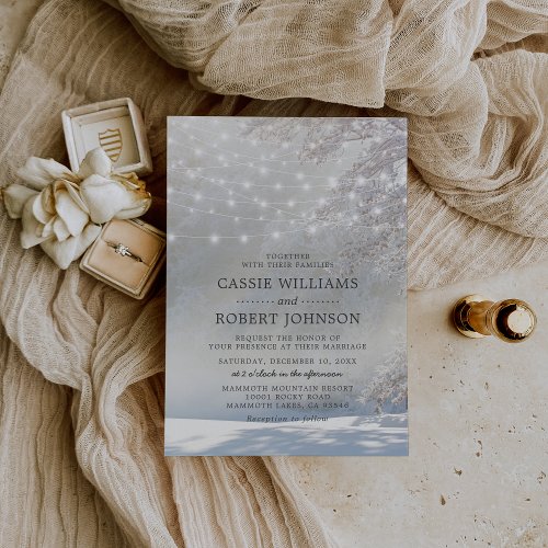 Rustic Christmas Winter Wedding Invitation