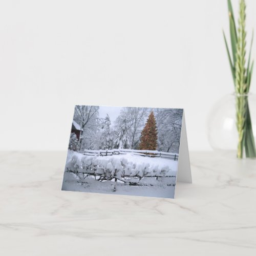 Rustic Christmas wonderland greeting card