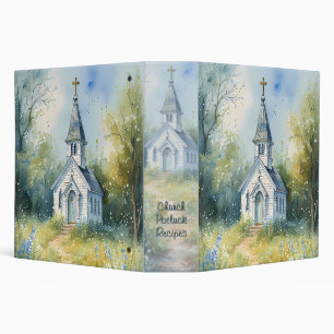 Rustic Church Path in Wildflower Meadow 3 Ring Binder