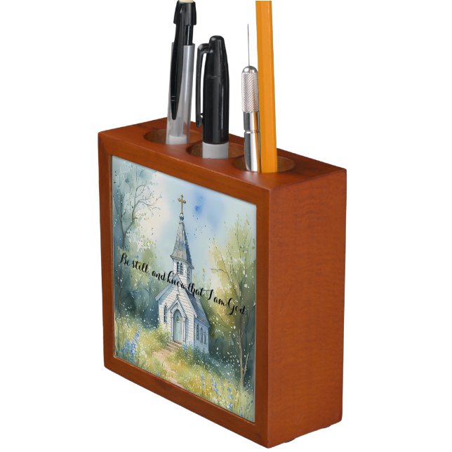 Rustic Church Path in Wildflower Meadow Desk Organizer (In Situ)