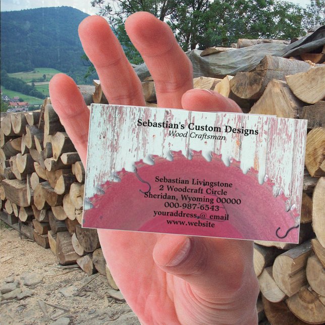Rustic Circular Saw Woodworking Craftsman Business Card (Creator Uploaded)