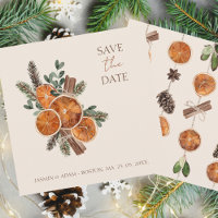 Rustic Citrus and Pine Winter Wedding