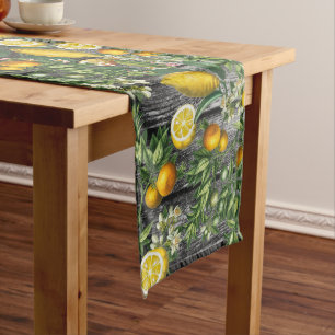 Rustic Citrus Garden Long Table Runner