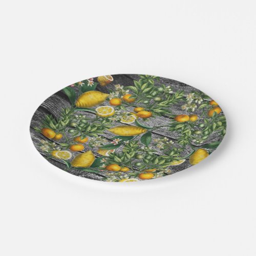 Rustic Citrus Garden Paper Plates