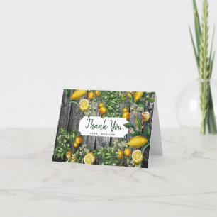 Rustic Citrus Garden Thank You Card