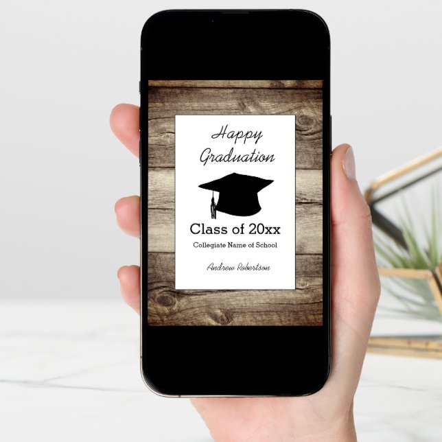 Rustic Class of 2025 Graduation Card (Front Digital)