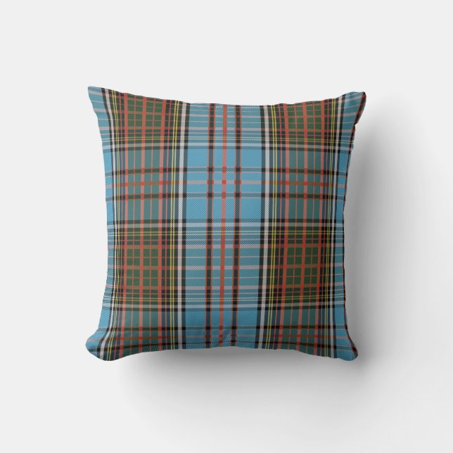 Rustic Classic Plaid Clan Anderson Tartan Throw Pillow (Front)