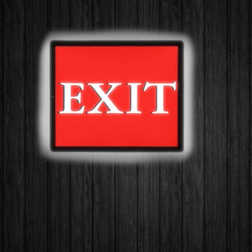 Rustic Classic Simple Red and White Exit LED Sign
