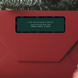 Rustic Classic Tartan Return Address Label