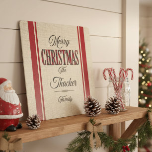Rustic Classic Vintage Merry Christmas Metal Print