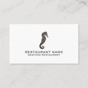 Rustic Clay Seahorse, Seafood, Chef, Cooking  Business Card