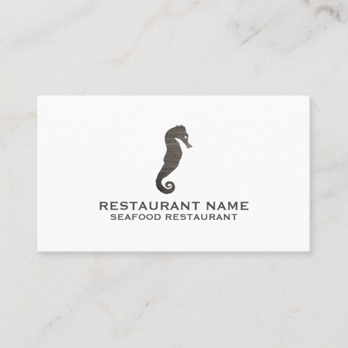 Rustic Clay Seahorse Seafood Chef Cooking  Business Card