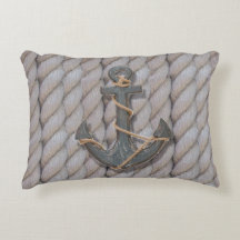 rustic coastal beach nautical rope wood anchor