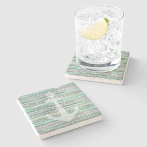 Rustic Coastal Decor Anchor Stone Coaster