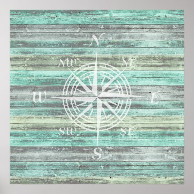 Rustic Coastal Decor Compass Rose (Front)