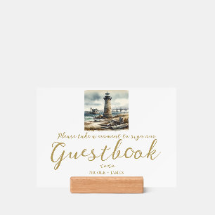 Rustic Coastal Lighthouse Seaside Beach Wedding Holder