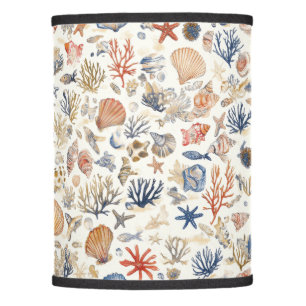 Rustic Coastal - Seashells, Starfish, Reef (12) Lamp Shade
