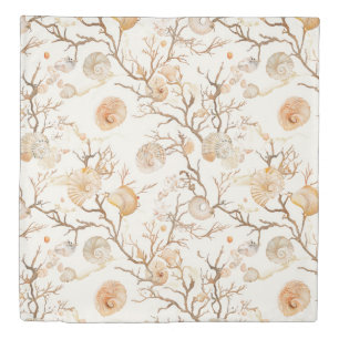 Rustic Coastal - Seashells, Starfish, Reef (14) Duvet Cover