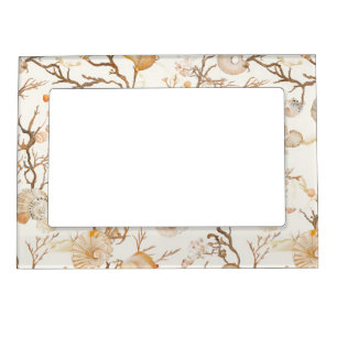 Rustic Coastal - Seashells, Starfish, Reef (14) Magnetic Frame