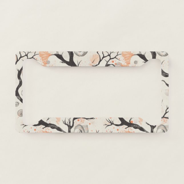 Rustic Coastal - Seashells, Starfish, Reef (17) License Plate Frame (Front)