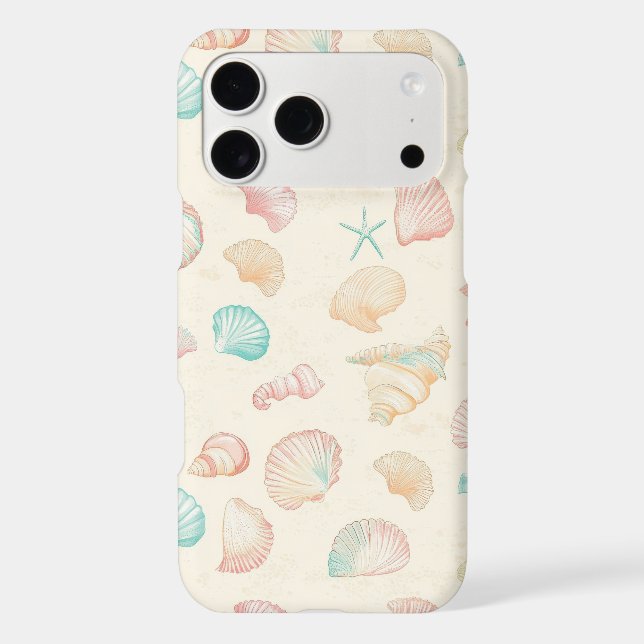 Rustic Coastal - Seashells, Starfish, Reef (22) iPhone Case (Back)