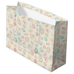Rustic Coastal - Seashells, Starfish, Reef (22) Large Gift Bag