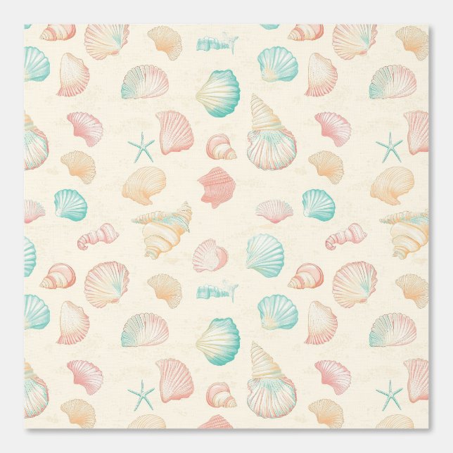 Rustic Coastal - Seashells, Starfish, Reef (22) Wallpaper (Front)