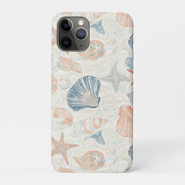 Rustic Coastal - Seashells, Starfish, Reef (25) Case-Mate iPhone Case (Back)