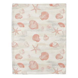Rustic Coastal - Seashells, Starfish, Reef (29) Duvet Cover