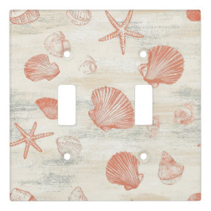 Rustic Coastal - Seashells, Starfish, Reef (29) Light Switch Cover