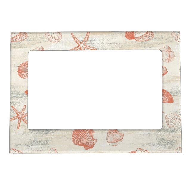 Rustic Coastal - Seashells, Starfish, Reef (29) Magnetic Frame (Front)