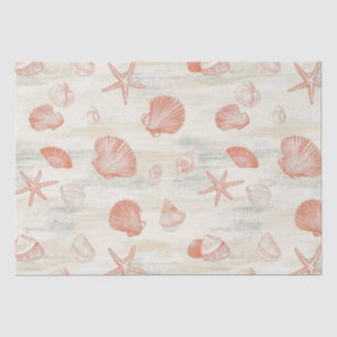 Rustic Coastal - Seashells, Starfish, Reef (29) Tissue Paper