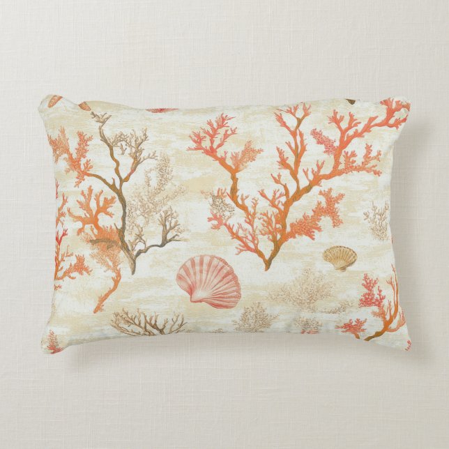 Rustic Coastal - Seashells, Starfish, Reef (2) Accent Pillow (Front)
