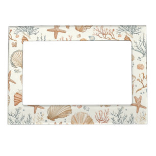 Rustic Coastal - Seashells, Starfish, Reef (32) Magnetic Frame