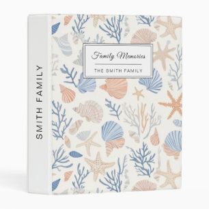 Rustic Coastal - Seashells, Starfish, Reef (34) Mini Binder