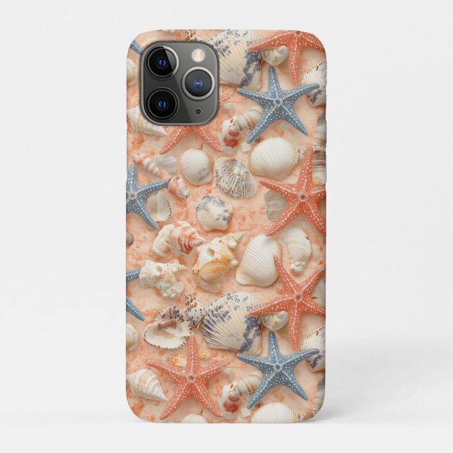 Rustic Coastal - Seashells, Starfish, Reef (8) Case-Mate iPhone Case (Back)