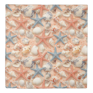 Rustic Coastal - Seashells, Starfish, Reef (8) Duvet Cover