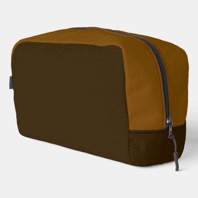 Rustic Cocoa Brown Travel Toiletry Bag (Right Corner)