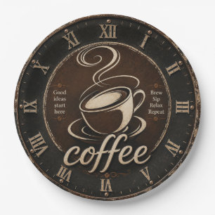 Rustic Coffee Bar Decor Gift Paper Plates