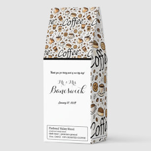 Rustic Coffee Beans Brown Wedding Favor Gift